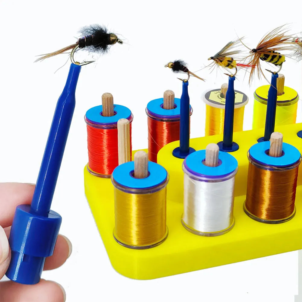 Fly Tying Thread Spool Stand 2 In 1 Flying Pliers Tool Holder Fly Tying Storage Rack Fishing Accessories