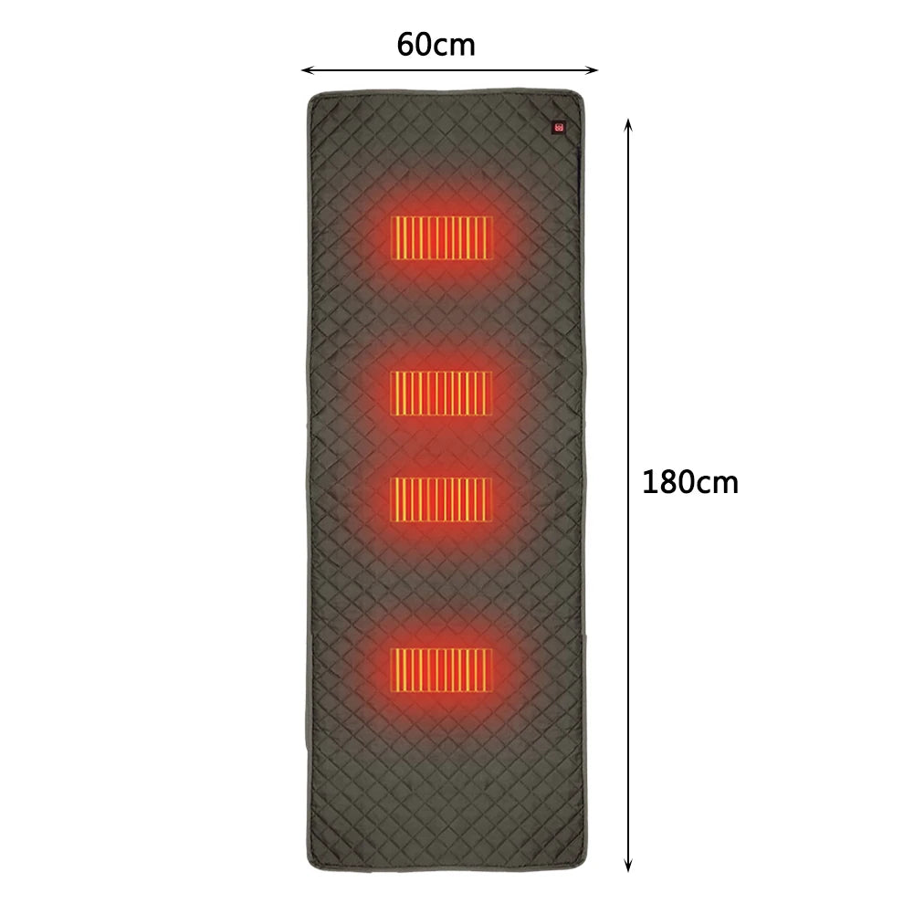 5V USB Sleeping Electric Heating Pad Heated Cushion Cold Resistant 3-Level Temperature for Outdoor Camping Heated Electric Mat