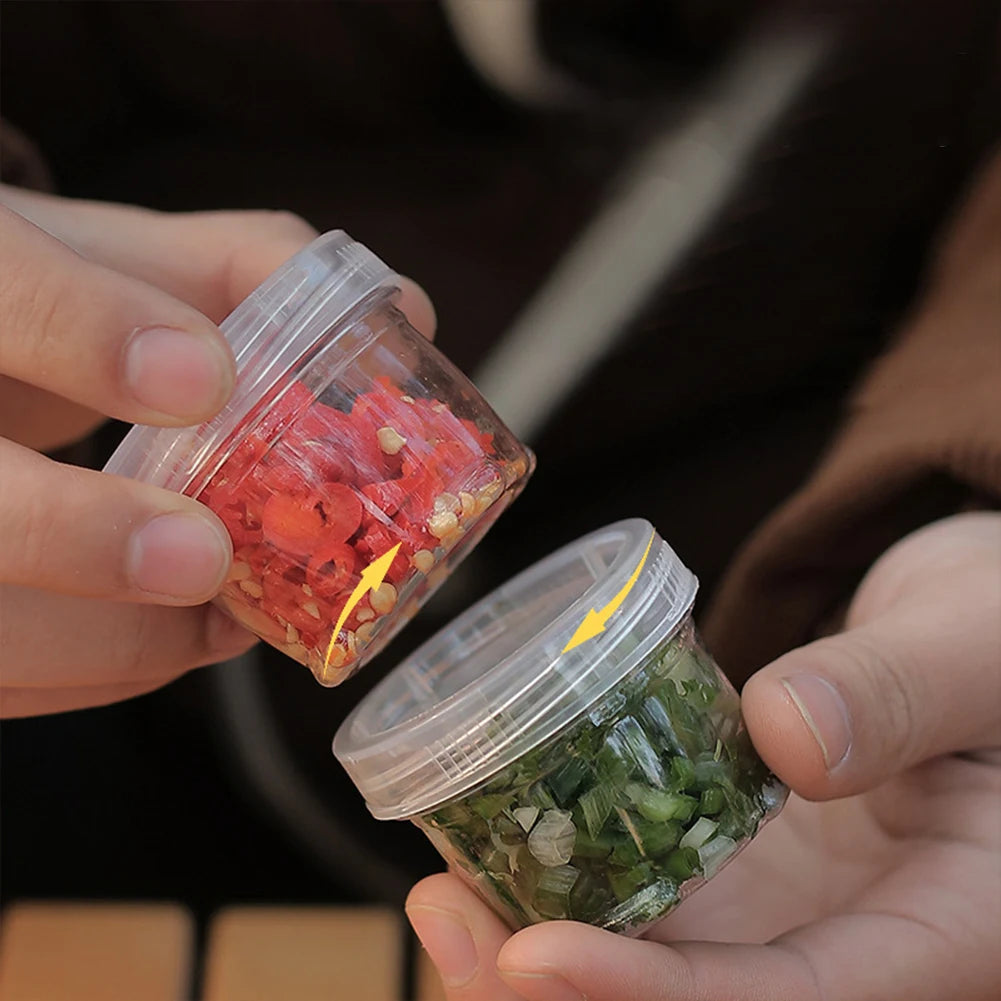 Hiking Spices Set with 5 Seasoning Bottles Portable Travel Spice Container Bag Seasoning Storage Bag for Picnic Cooking Barbecue