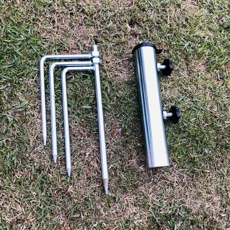 Beach Umbrella Anchor Metal Ground Holder Stand Sand Anchor Outdoor Base Detachable Sturdy Steel Garden Stakes Umbrella Holder