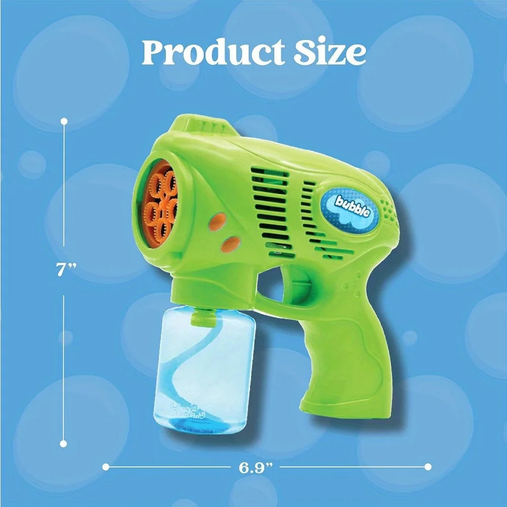 JOYFY 2 Kids Bubble Gun with 2 Bottles Refill Solution Bubble Machine Gun for 1-3 Kids 4-8 Birthday Party Favors Summer Toy