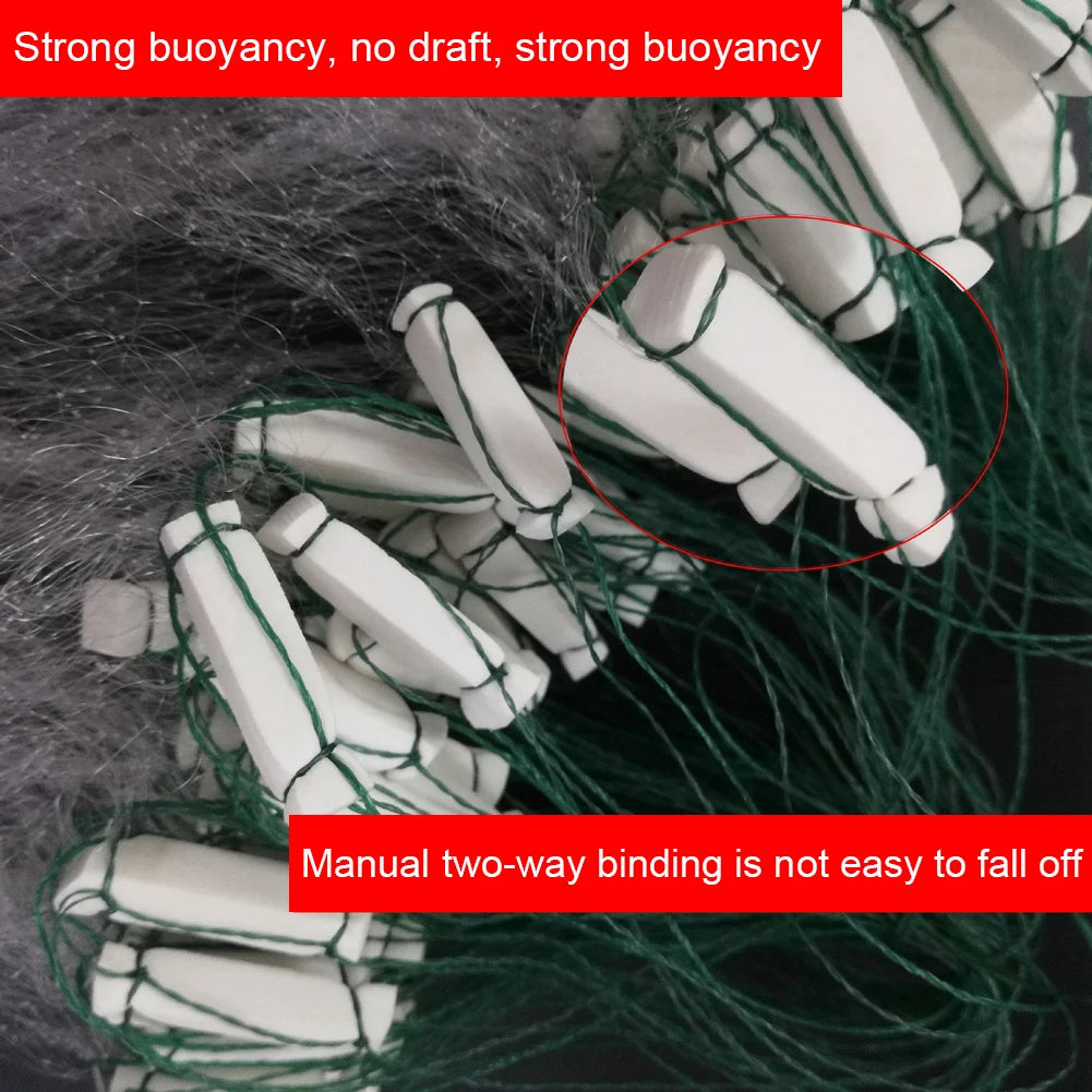 Nylon Fishing Net Small Mesh Fish Mesh Trap Three Layer Monofilament Gill Net Netting Outdoor Fishing Tackle Tools
