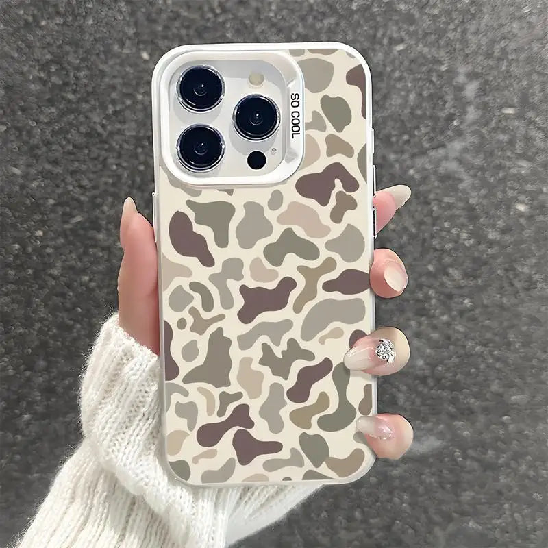 Camo Pattern Shockproof Phone Case for iPhone11-17 series Protecitved Cover Vintage Sitka Camouflage