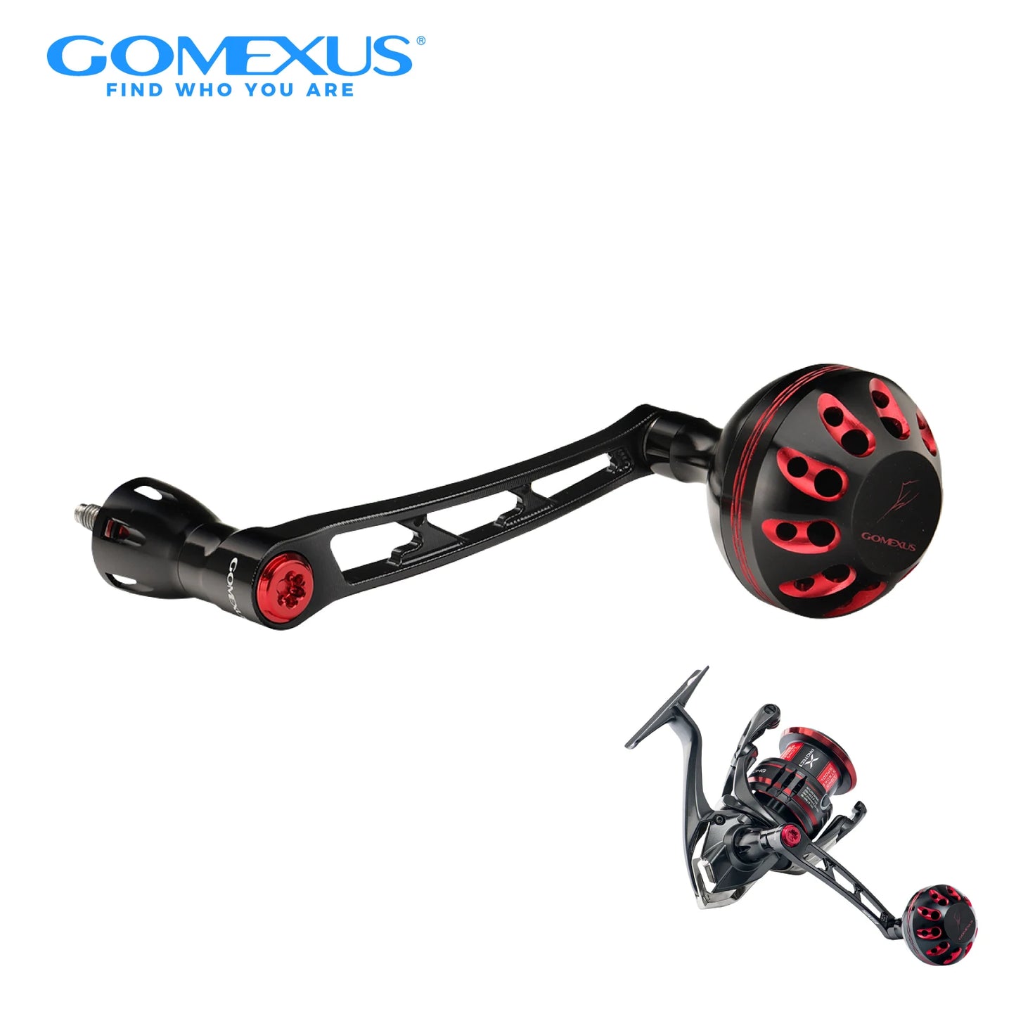 Gomexus CNC Aluminum Power Handle for Shimano Exsence Miravel Nasci FC Stella FK Stella FJ Stradic Ci4 Vanquish Spinning Reel