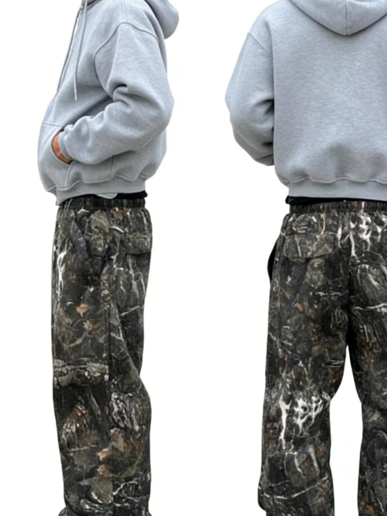 Jungle camo print canvas hip-hop style men's jogger pants casual pants