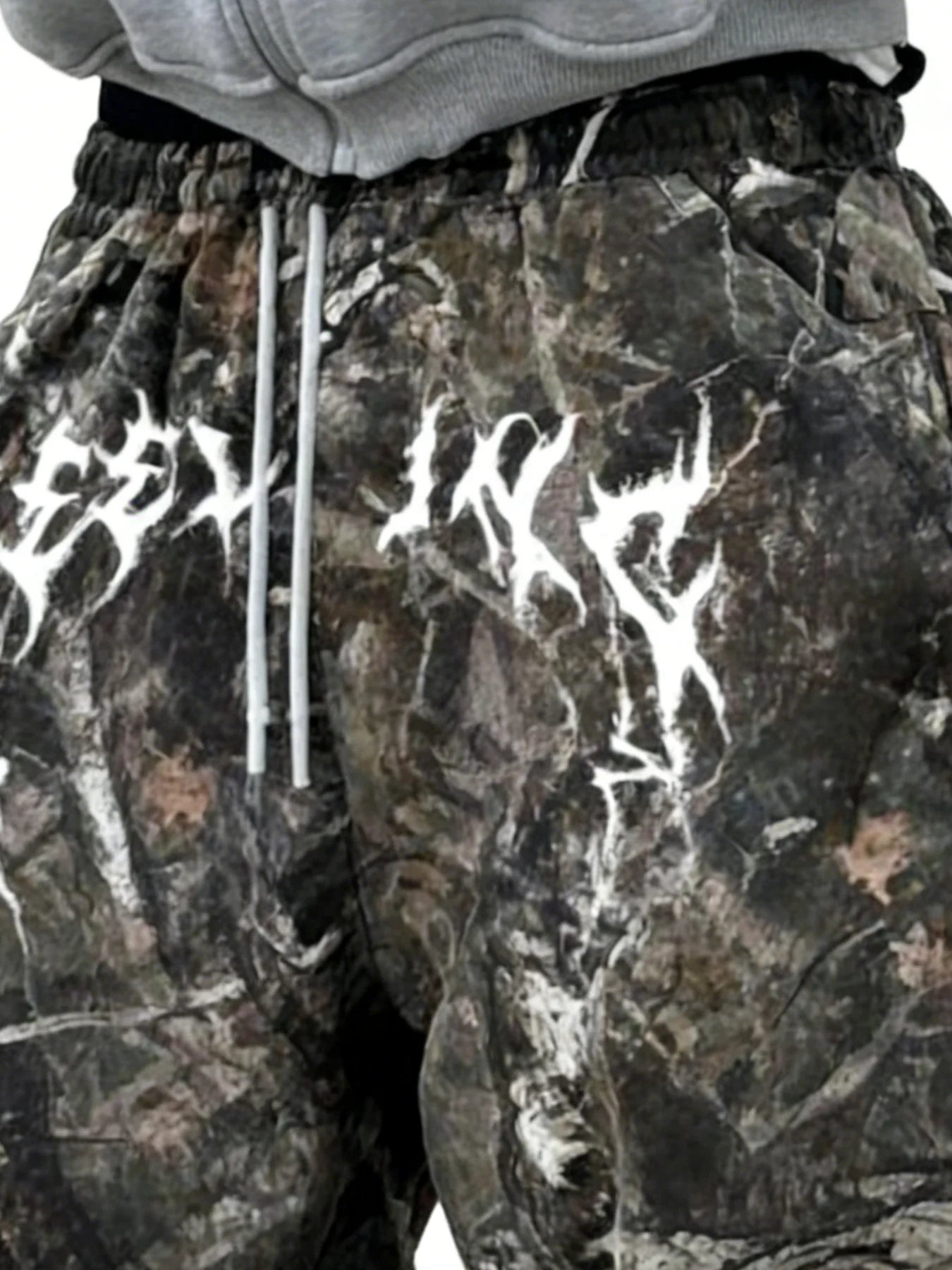 Jungle camo print canvas hip-hop style men's jogger pants casual pants