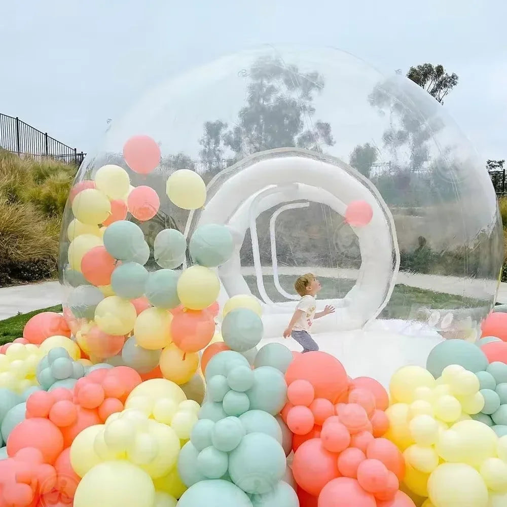 Inflatable Bubble Tent Dome for Kids Parties Weddings Beach, Fun Transparent Fun Outdoor Entertainment Shelter
