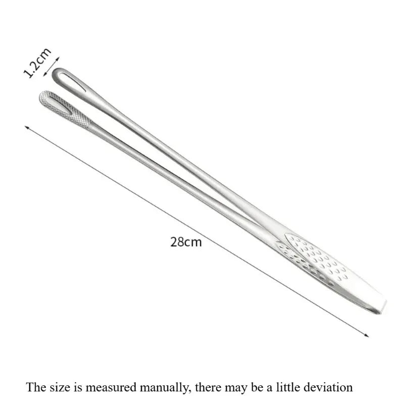 Stainless Steel Barbecue Tongs Kitchen Tongs, Vegetable Tongs Reusable Barbecue Meat Tongs Cooking Tweezers Kitchen Tools