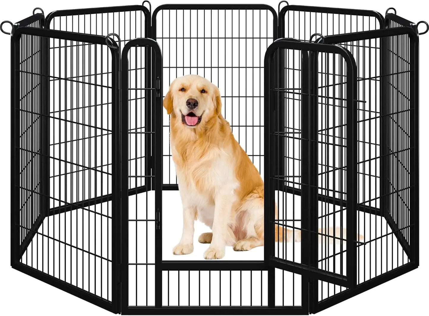 40 Inch 8-Panel Heavy Duty Metal Pet Playpen for Indoor/Outdoor Use, RV Camping, Yard, Garden