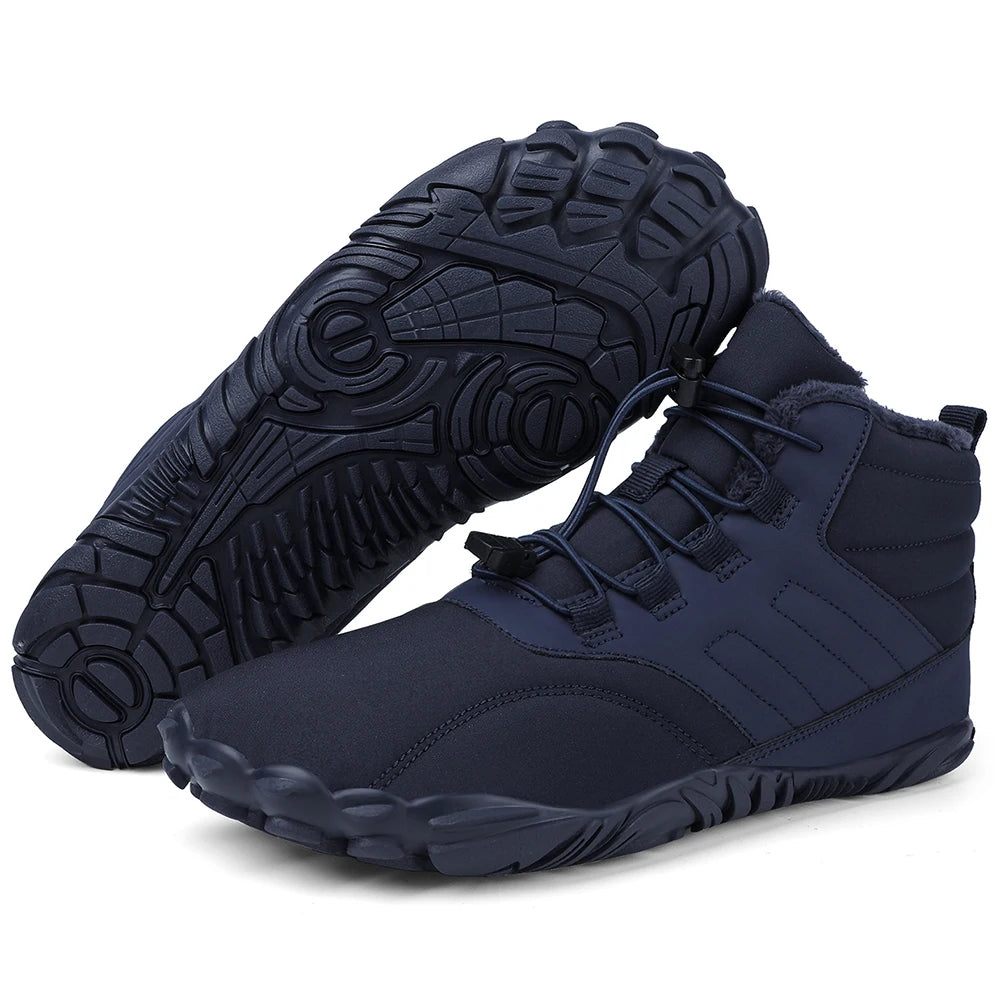 Winter Warm Camping Sneakers Women Men Rubber High Ankle Boots Waterproof Non-Slip Breathable for Trekking Climbing