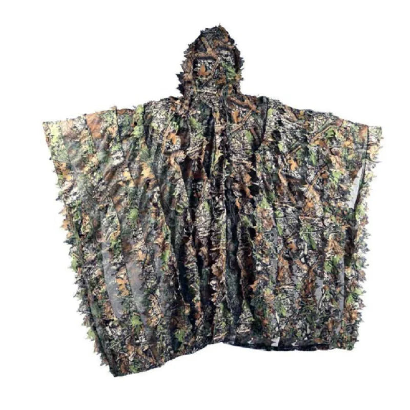 Men Women Kids Outdoor Ghillie Suit Camouflage Clothes Jungle Suit CS Training Leav