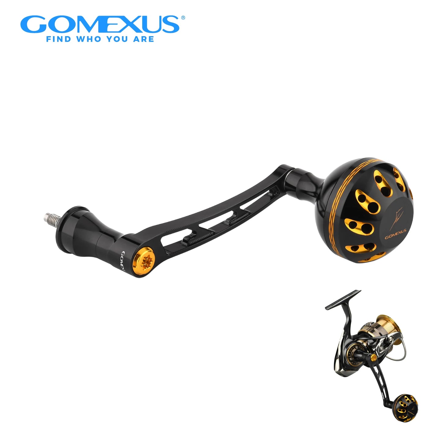 Gomexus CNC Aluminum Power Handle for Shimano Exsence Miravel Nasci FC Stella FK Stella FJ  Stradic Ci4 Vanquish Spinning Reel