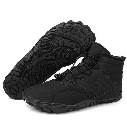 Winter Warm Running Barefoot Shoes Women Men Rubber High Ankle Boots Waterproof Non-Slip Breathable for Trekking Climbing