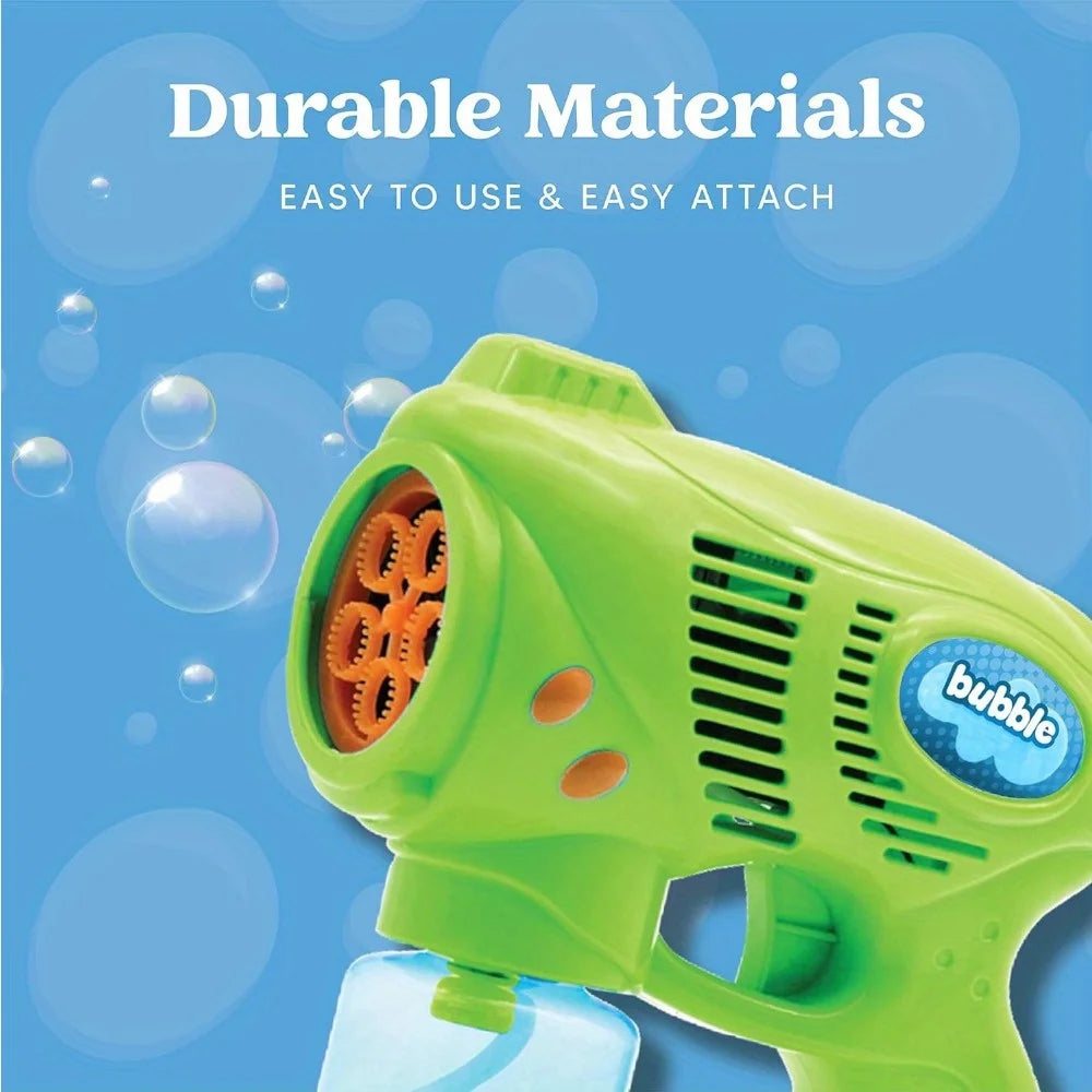 JOYFY 2 Kids Bubble Gun with 2 Bottles Refill Solution Bubble Machine Gun for 1-3 Kids 4-8 Birthday Party Favors Summer Toy