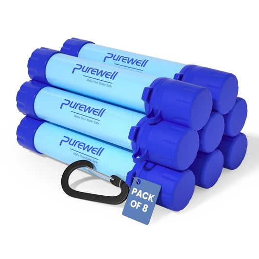 Outdoor Water Filter Personal Water Filtration Straw Emergency Survival Gear for Camping Hiking Climbing Backpacking with BPA-F
