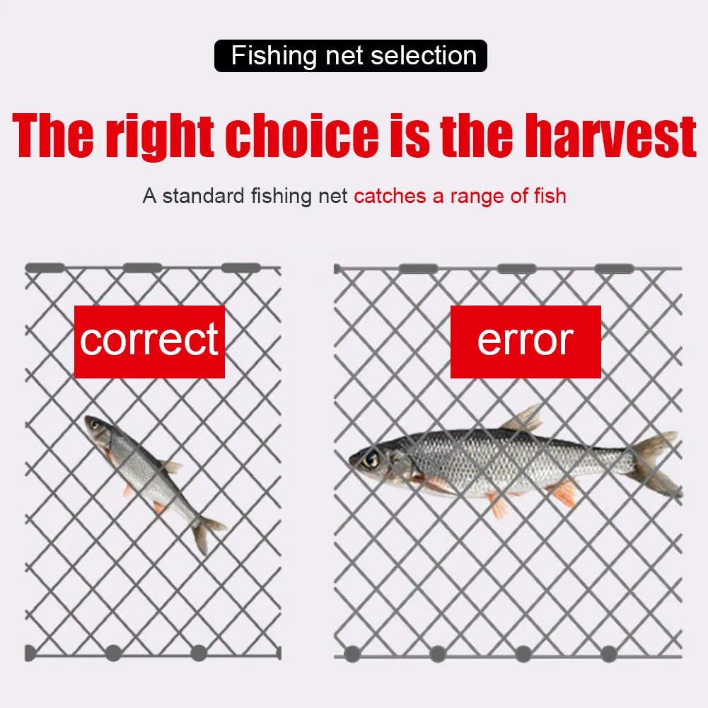 Nylon Fishing Net Small Mesh Fish Mesh Trap Three Layer Monofilament Gill Net Netting Outdoor Fishing Tackle Tools