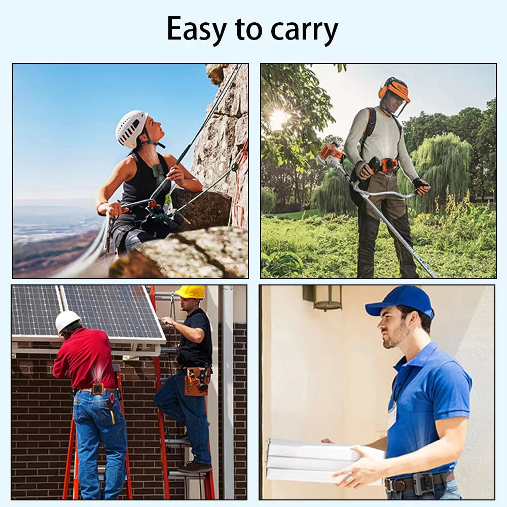 10000mAh Waist Fan with 5 Speeds & Light 40H Hands-Free Wearable Neck Fan for Outdoor Jobsite Travel Long Time for Camping