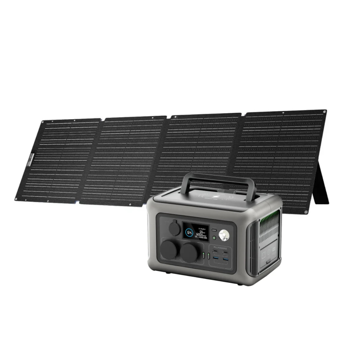 ALLPOWERS R600 Solar Generator with SolarPanel (Optional), 600W 299Wh LiFePO4 Portable Power Station with Solar Charger for Camp