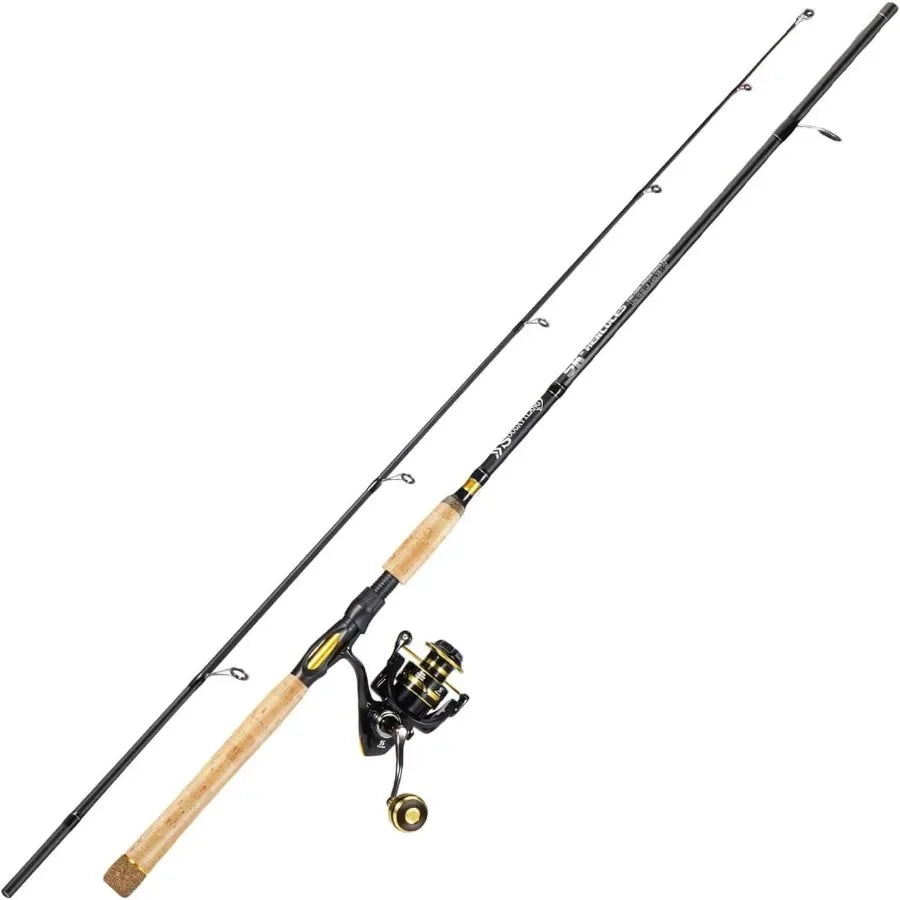 7' 2Piece Spinning Fishing Rod and Reel Combo with 4000 Size Reel Adjustable Handle Position for Right or Left Hand Use Ideal f