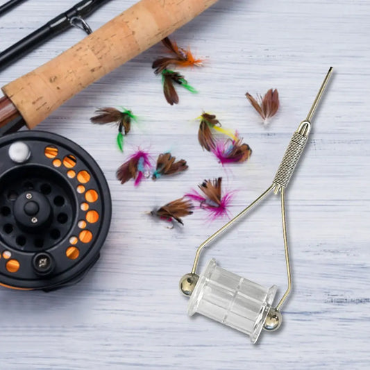 Fishing Fly Tying Bobbin Holder Adjustable Fly Lure Baits Making Tool Metal Fly Tying Bobbin Thread Holder Fly Tying Accessories