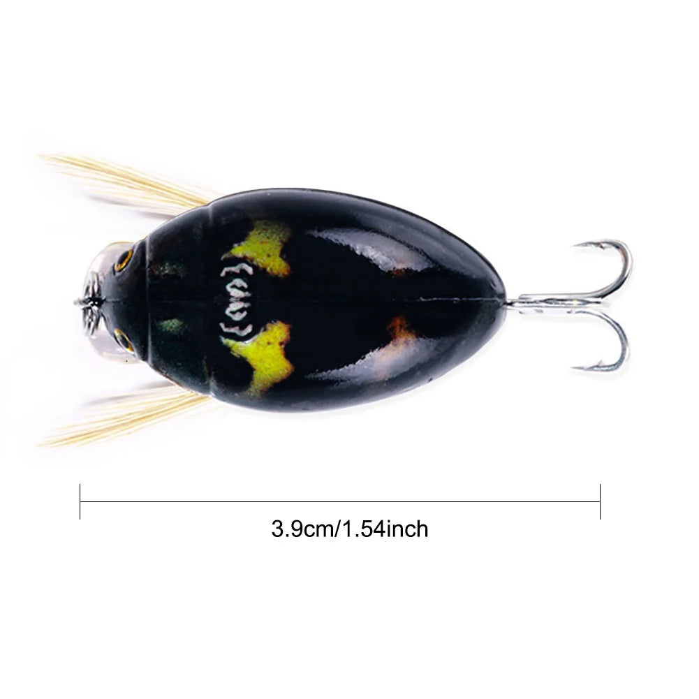 8Pcs/Set Cicada Bait Fishing Lure Sea Beetle Crank Floating Wobblers Hard Bait Artificial Bait for Bass Carp Fishing Accessories