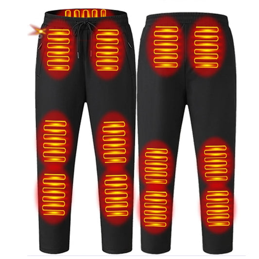 Thermal Pants 3 Temperature Mode Heated Pants for Men Women Elastic Waist USB 5V Heated Trousers for Skiing Fishing Motorcycle