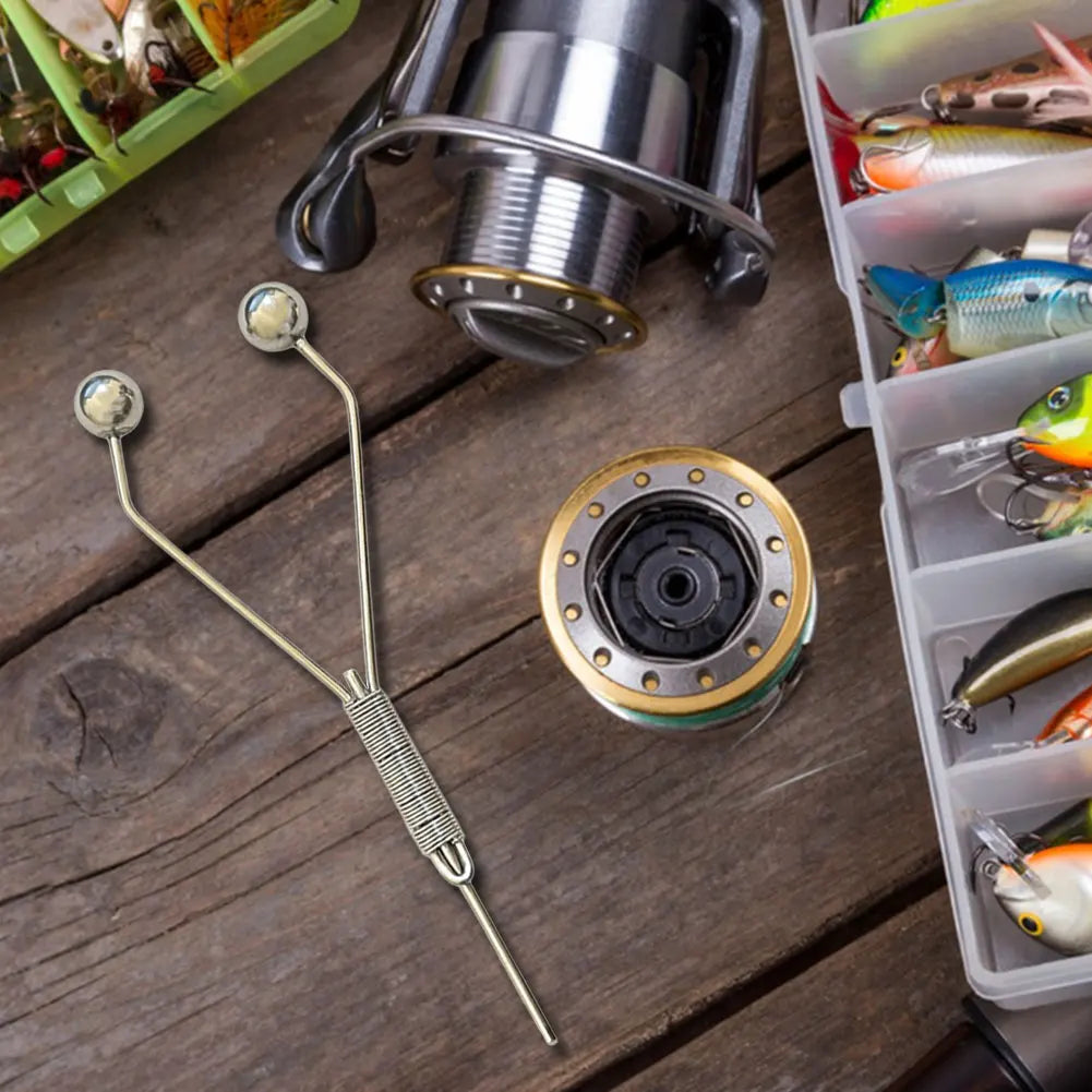 Fishing Fly Tying Bobbin Holder Adjustable Fly Lure Baits Making Tool Metal Fly Tying Bobbin Thread Holder Fly Tying Accessories