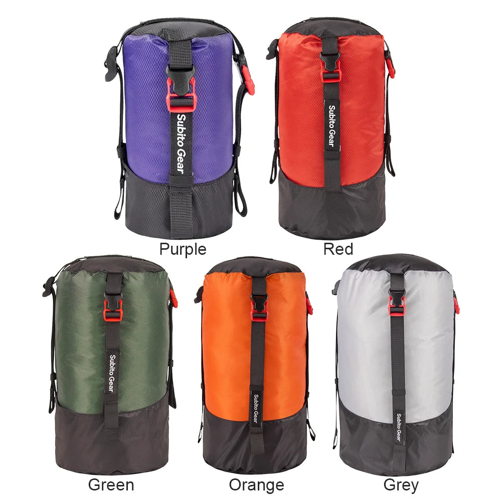 Camping Sleeping Bag Compression Pack Waterproof Ultralight Sleeping Bag Stuff Sack Multi-Purpose Storage Bag for Camping Hiking