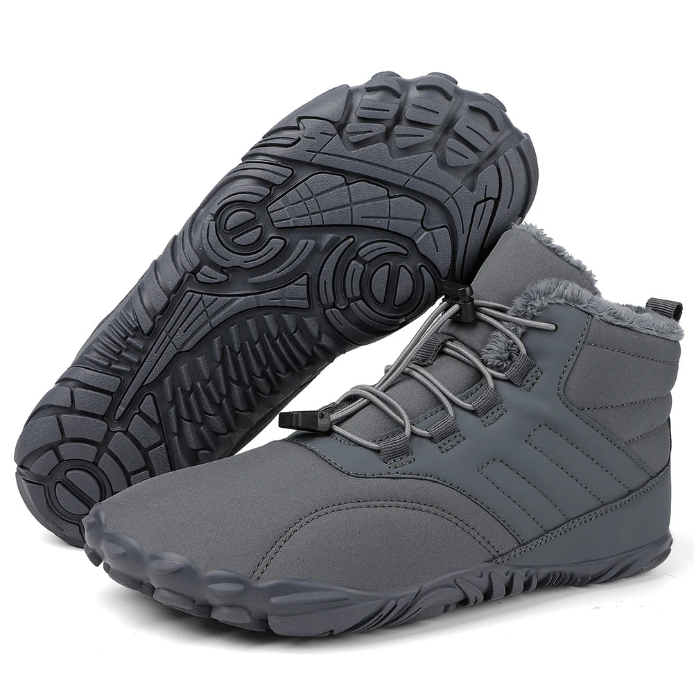 Winter Warm Camping Sneakers Women Men Rubber High Ankle Boots Waterproof Non-Slip Breathable for Trekking Climbing