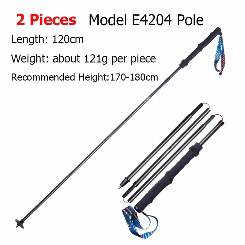 AONIJIE E4201 M-Pole Folding Ultralight Quick Lock Trekking Poles Hiking Pole Race Running Outdoor Walking Stick Carbon Fiber