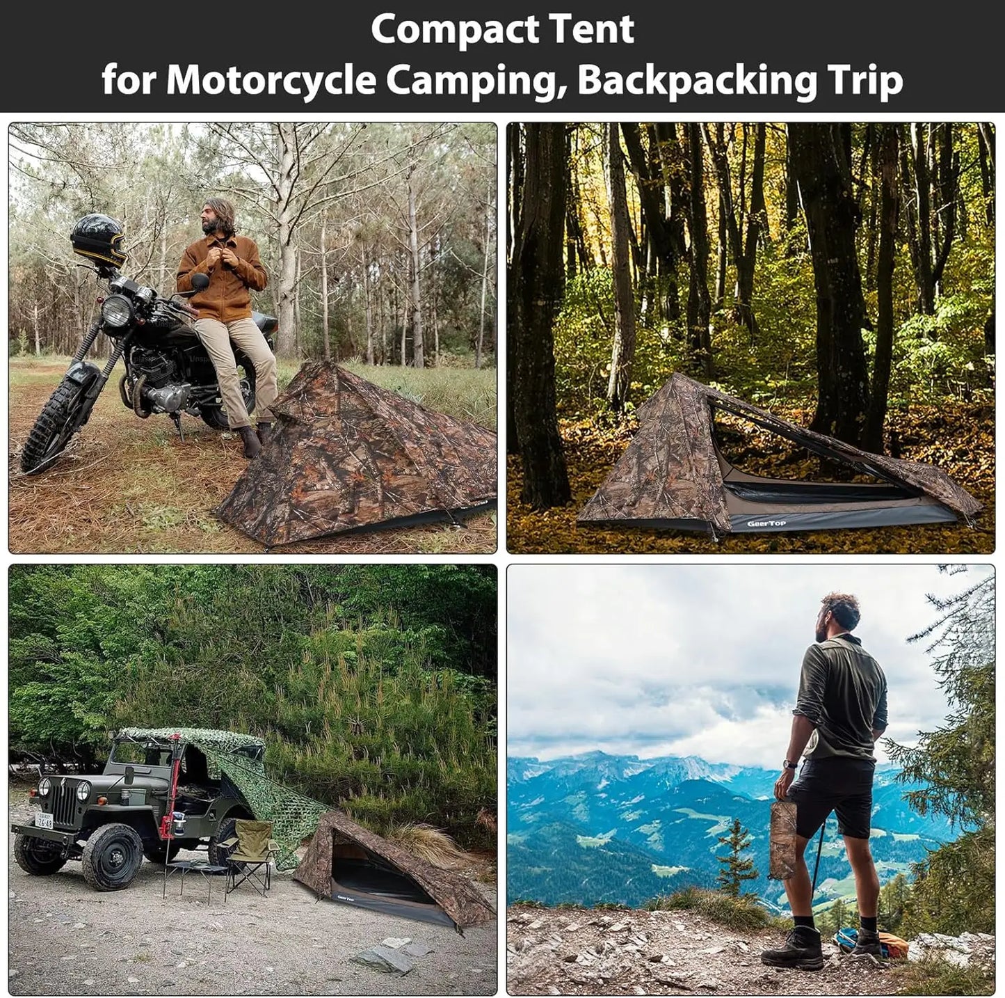 Ultralight Waterproof Single Person Bivy Tent for Camping Hiking Backpacking Outdoor Survival Gear