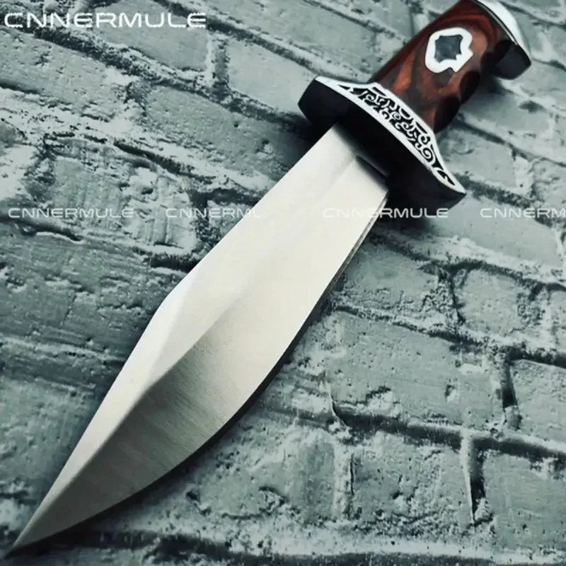Field High Hardness Sharp Tactical Knife Outdoor Knife Rope Handle Small Straight Knife Wilderness Survival Non-folding Knife