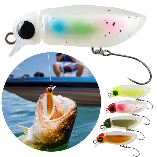 1-30pcs Insect Micro Soft Plastic Bait Trout Spinner Crank Bait Mini Floating Trout Lure Artificial Wobblers For Perch 5color