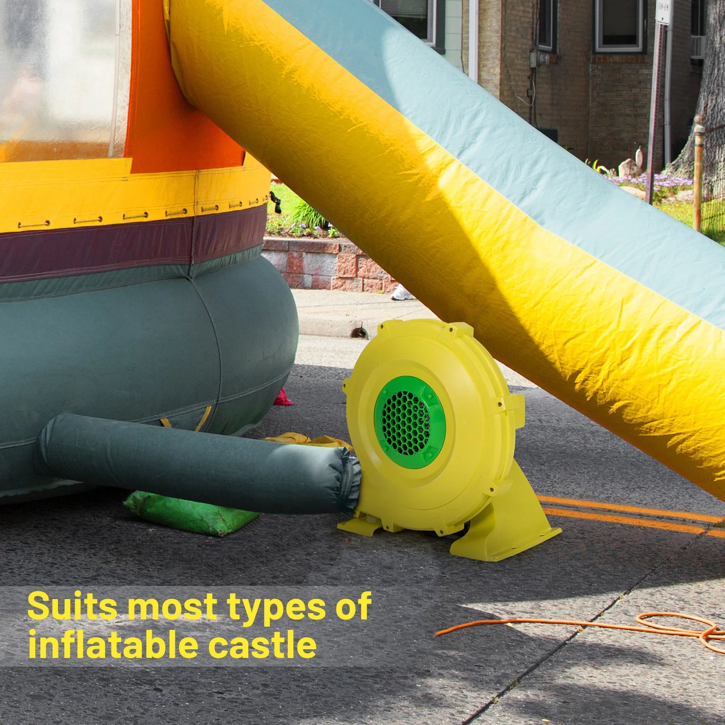 Inflatable Bounce House Blower 1100W 1.5HP Air Pump Commercial Castle Slide Fan