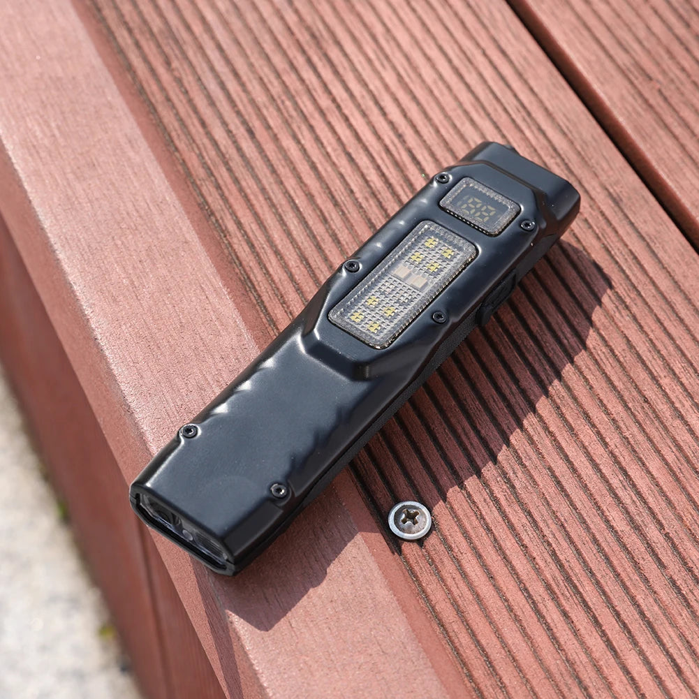 200M LED Super Bright Flashlight with Pen Clip Portable Pocket Flashlight IPX44 Waterproof Outdoor Emergency Light for Camping