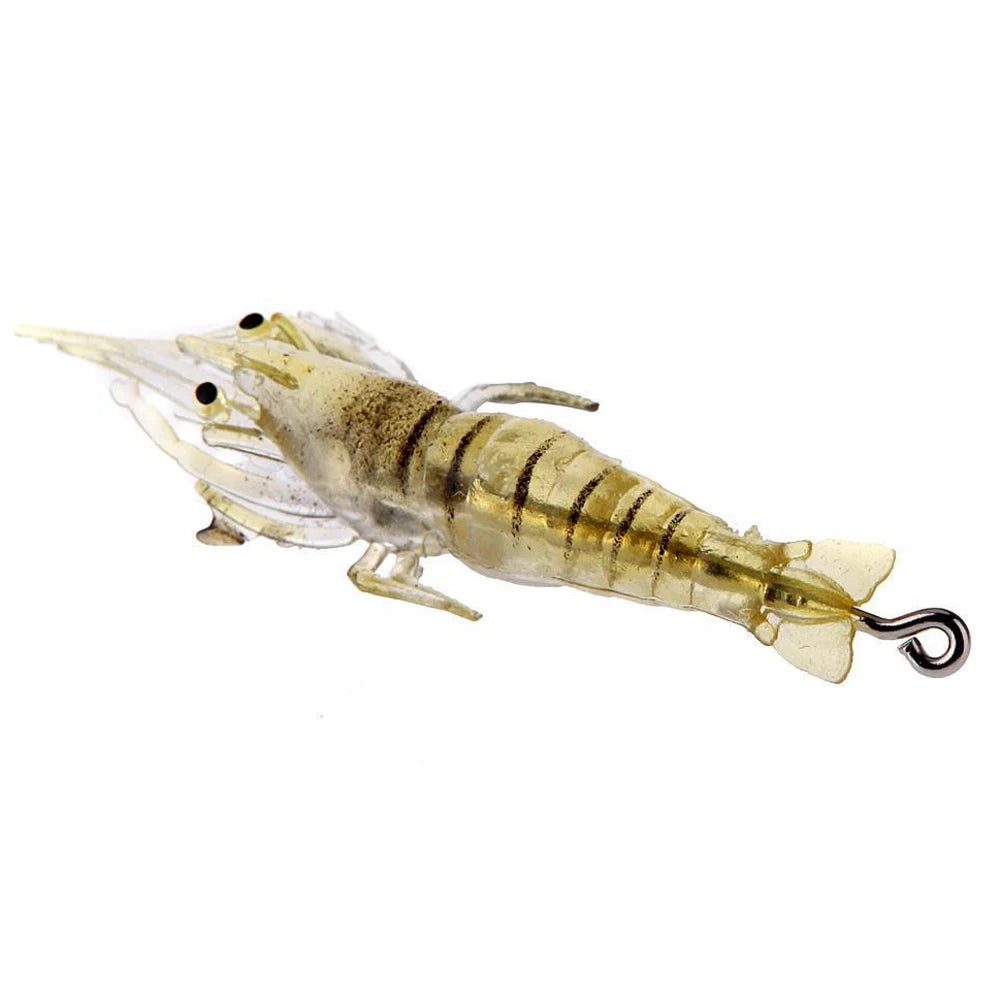 6pcs Shrimp Artificial Bait with Hooks Simulation Soft Prawn Carp Wobbler Shrimp Lure Sea Fishing Accessories
