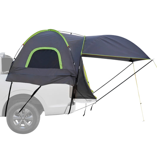 SucceBuy Pickup Truck Tent for Camping Waterproof PU2000 2-3 Person Truck Bed Tent Truck Bed Camper Shell with Expandable Awning