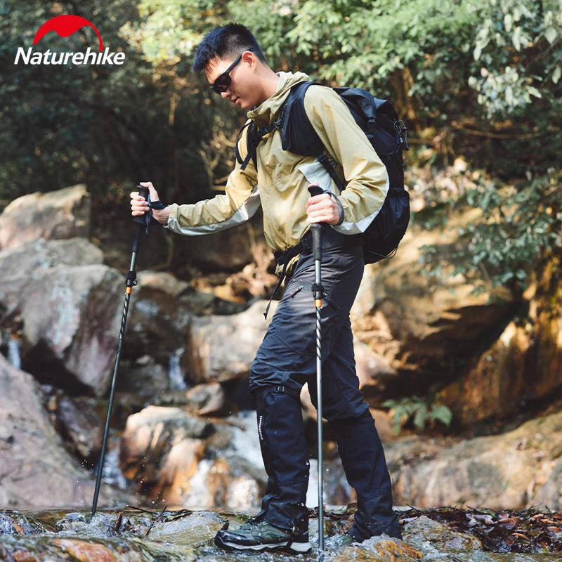 Naturehike Outdoor Climbing Pole 5-Section Carbon Fiber Aluminum Alloy Ultralight Trekking Sticks Walking Stick Camping Supplies