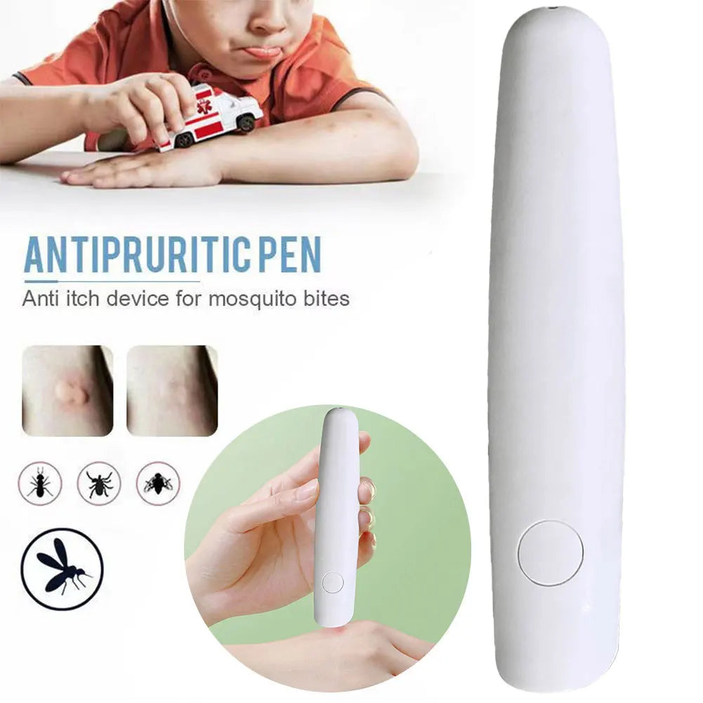 Portable Mosquito Insect Bite Relieve Itching Pen Chemical-Free Mosquito Bite Heat Pen Anti-Itch Pen for Camping Travel Outdoor