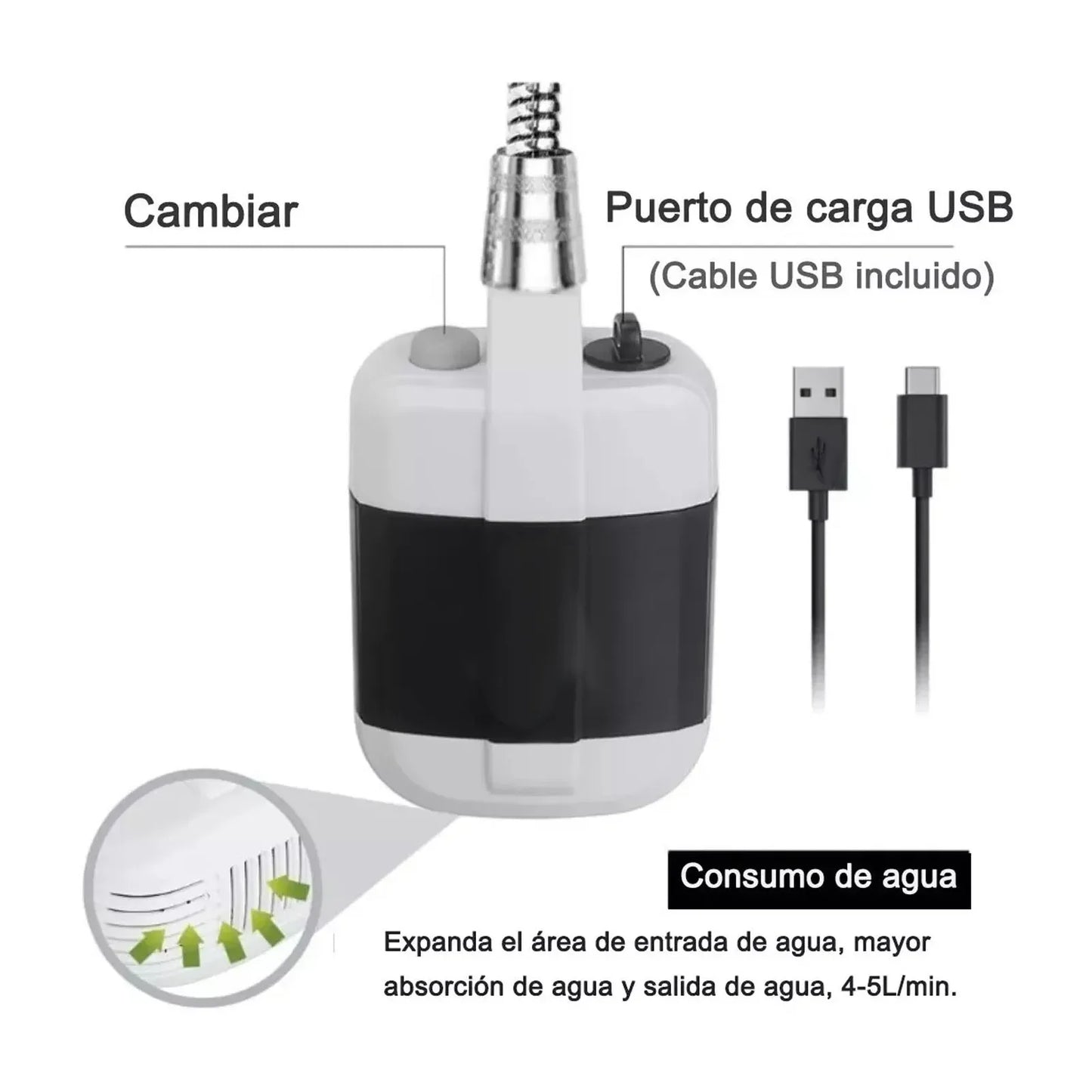 Portable Outdoor Shower Camping Travel Bathing Equipment Rechargeable Electric Shower Pump For Car Garden Camping Pet Cleaning