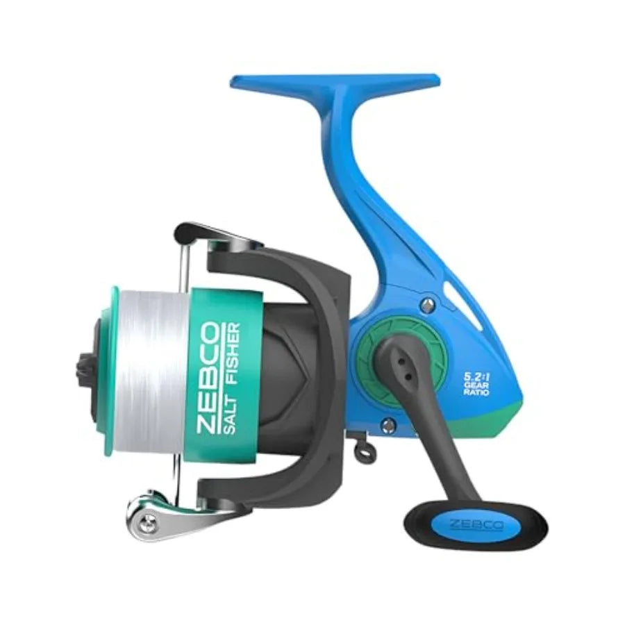 Spyn 40 Salt Fisher Spinning Reel and Fishing Rod Combo 6Foot 6Inch 2Piece Telescopic Rod for Saltwater and Freshwater Fi