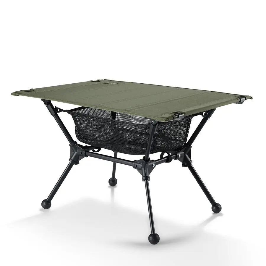 Dipper Camping Table, Lightweight Portable Folding Table with Mesh Storage Net, High Low Options, Ideal for Camping, Hiking, Tai