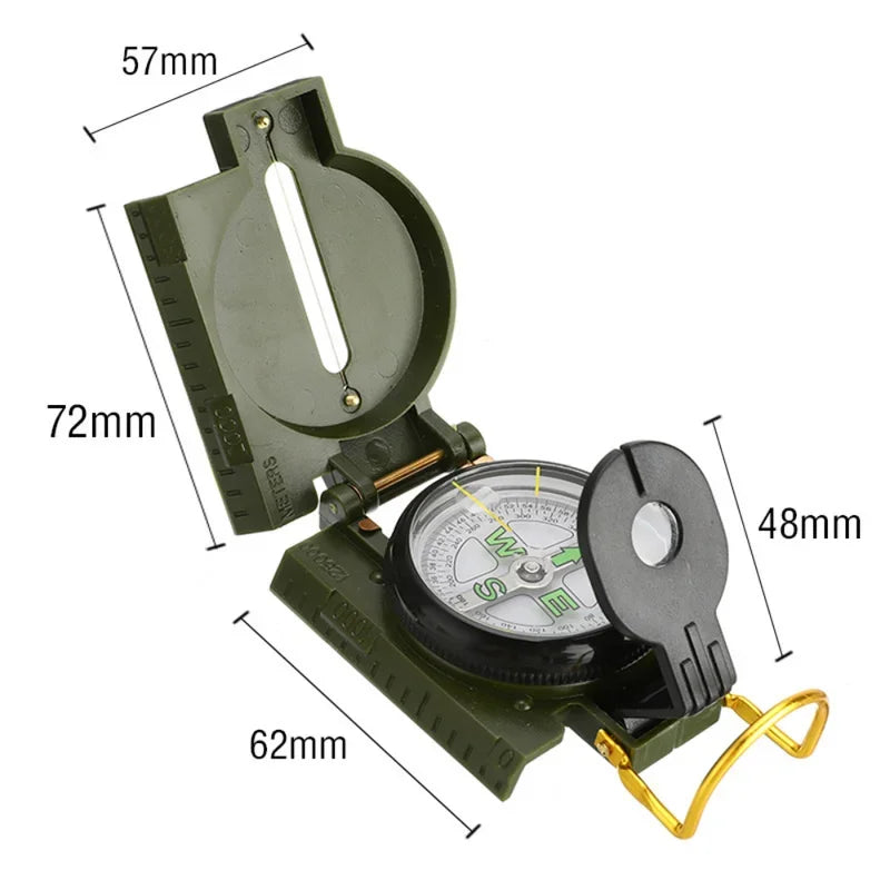 Waterproof High Precision Compass Outdoor Gadget Sports Hiking Mountaineering Professional Army Metal Sight