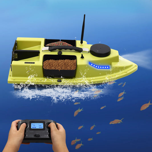 Smart GPS Tracking 2.4G Remote Control Fishing Bait Boat | 500m Waterproof with IP65 Rating, 4.4lbs Storage Capacity