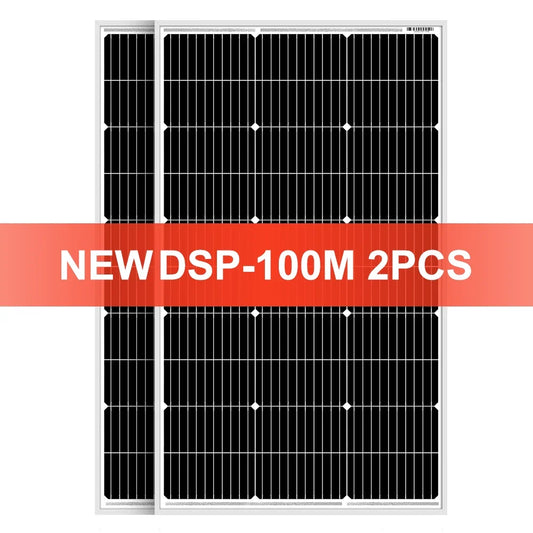 DOKIO 18V 100W Rigid Solar Panel 18V Monocrystalline Silicon Waterproof Solar Panel Charging 12V #DSP-100M Camping/Home/RV