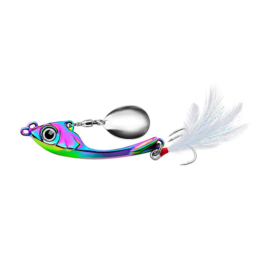 Spinner Bait Metal Vib Fishing Lure Trolling Rotating Spoon Wobbler Sinking Hard Bait for Bass Freshwater and Saltwater