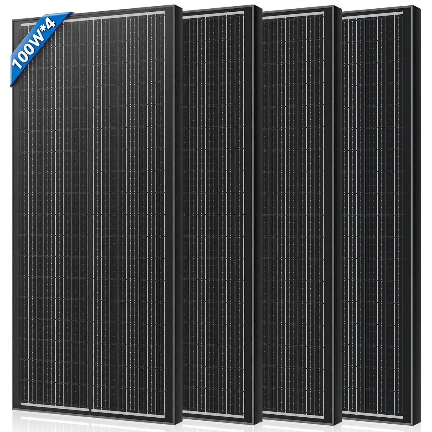 Rvpozwer 12.8V 400W/200W/100W 18BB Rigid Solar Panel Monocrystalline Silicon N-Type Solar Cells Waterproof  Camping/Home/RV