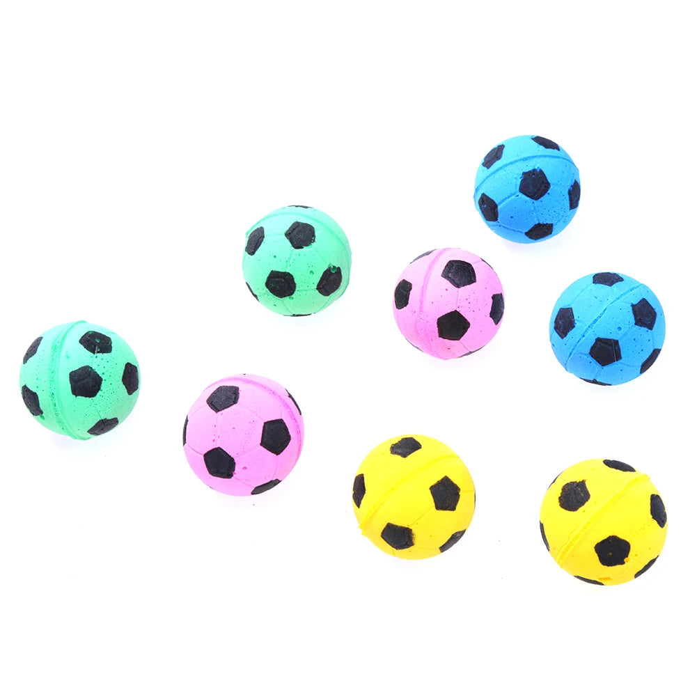 12pcs Pet Interactive Toy Ball Cut Soft Mini Dog Fumble Fetch Ball Fun Cat Teasing Balls Random Color Outdoor Entertainment Toys