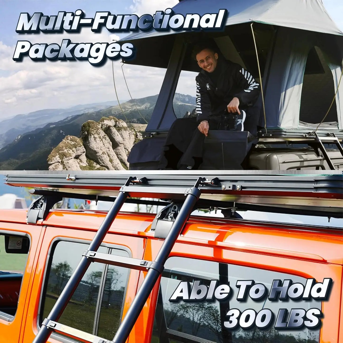 Rooftop Tent Hard Shell Roof Top Tent Hardshell Suitable for Jeep SUV Truck Van,Camping Car Roof for 2-3 Person