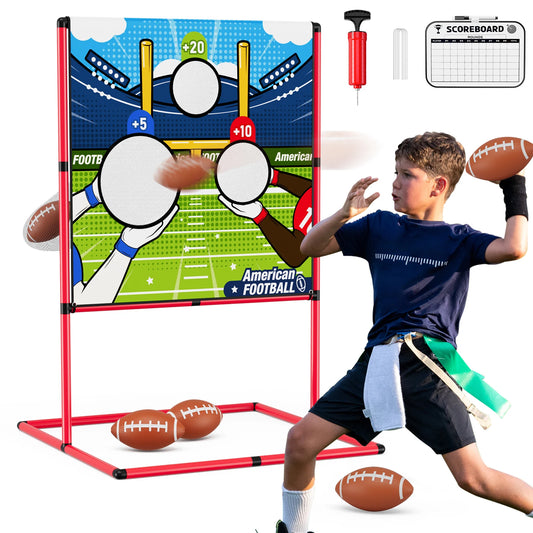 Throwing Target Game, Football Target Practice for Kids, Indoor Outdoor Backyard Yard Garden Sports Toys Gifts for Boys Girls